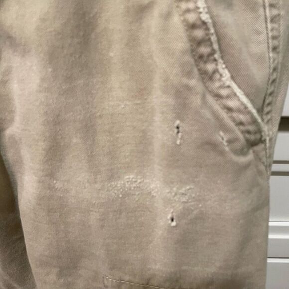 Ezra Fitch Mens Cargo Shorts 34 Beige Paratrooper Military Distressed Airborne - Picture 14 of 16